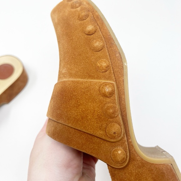 CHLOÉ Joy Suede Clogs in Saffron Sz 40 - Picture 2 of 7